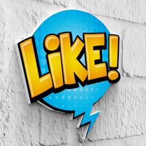 Expresiones pop art retroiluminadas – LIKE!
