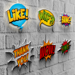 Expresiones pop art retroiluminadas – LIKE! - Imagen 2