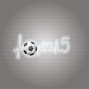 Neón Futbolero Personalizado con Latido y Número